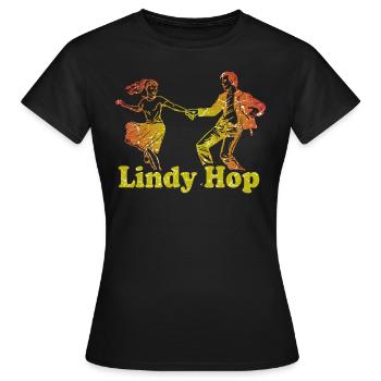 Lindy Hop Swing Tanz Tanzen 40er 50er Jahre - Frauen T-Shirt - Schwarz - Vorne - AI Model Female 172 dark (172cm)