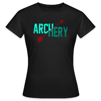 Archer arbalète flèche et arbalète - T-shirt Femme - noir - Devant - AI Model Female 172 dark (172cm)