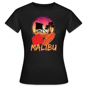 Baywatch Sauveteurs garde-côtes Malibu - T-shirt Femme - noir - Devant - AI Model Female 172 dark (172cm)