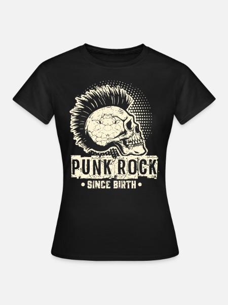 Punk Music Retro Punk Rock Skull Gift 1 - T-shirt Femme - noir
