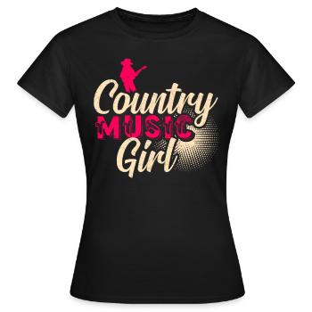 Country country rétro danse western musique femme - T-shirt Femme - noir - Devant - AI Model Female 172 dark (172cm)