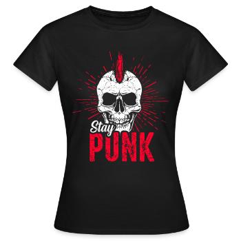 Punk rock musique punk rocker punks punk cadeau - T-shirt Femme - noir - Devant - AI Model Female 172 dark (172cm)