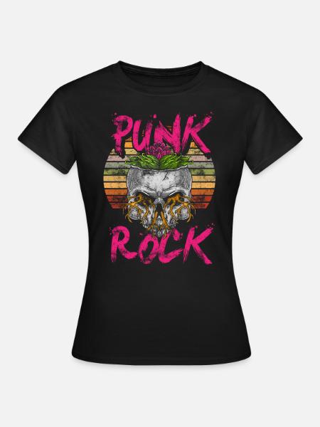 Punk Totenkopf Punkrock Punks Punkrocker - T-shirt dam - svart