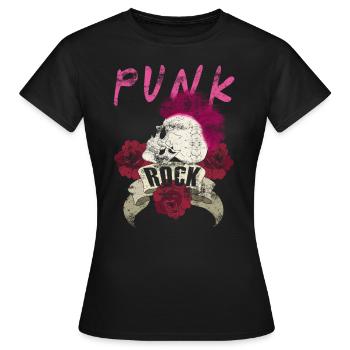 Punk punk rocker skull punk punk music - Women's T-Shirt - black - Front - AI Model Female 172 dark (172cm)