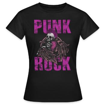 Punk punk rocker skull punk punk music - Women's T-Shirt - black - Front - AI Model Female 172 dark (172cm)