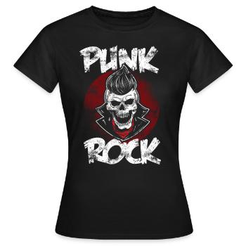 Punk Punrkocker Skull Punks Punk Music - T-shirt Femme - noir - Devant - AI Model Female 172 dark (172cm)