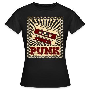 Punk Punks Punker Punkrock Punkrocker Anarchie 1 - Frauen T-Shirt - Schwarz - Vorne - AI Model Female 172 dark (172cm)