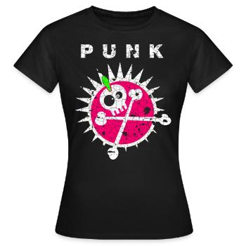 Punk Punks Punker Punkrock Punkrocker Anarchie - Frauen T-Shirt - Schwarz - Vorne - AI Model Female 172 dark (172cm)
