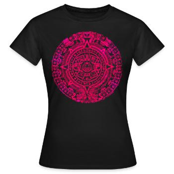 Calendrier Aztèque Maya Aztèque Mexique - T-shirt Femme - noir - Devant - AI Model Female 172 dark (172cm)