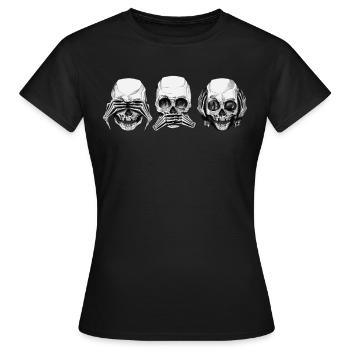 Crâne et os croisés crânes - T-shirt Femme - noir - Devant - AI Model Female 172 dark (172cm)