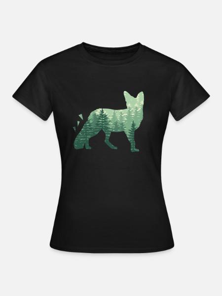 Fuchs Füchse Natur Wald - Frauen T-Shirt - Schwarz