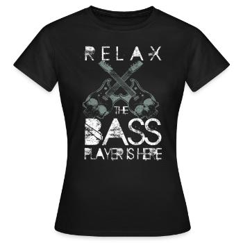 Bassiste bassiste bassiste EADG - T-shirt Femme - noir - Devant - AI Model Female 172 dark (172cm)