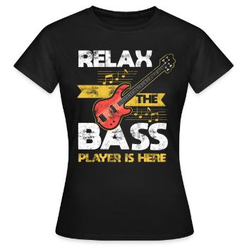 Bassiste bassiste bassiste EADG - T-shirt Femme - noir - Devant - AI Model Female 172 dark (172cm)