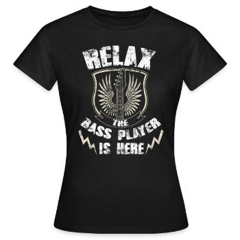 Bassiste bassiste bassiste EADG - T-shirt Femme - noir - Devant - AI Model Female 172 dark (172cm)