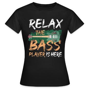 Bassiste bassiste bassiste EADG - T-shirt Femme - noir - Devant - AI Model Female 172 dark (172cm)