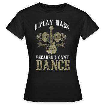 Bass player bass player bass player bass player - Women's T-Shirt - black - Front - AI Model Female 172 dark (172cm)
