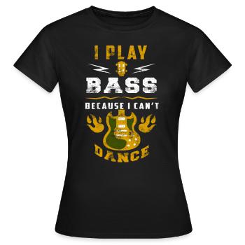 Bass player bass player bass player bass player - Women's T-Shirt - black - Front - AI Model Female 172 dark (172cm)