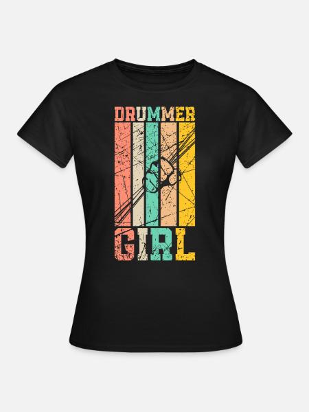 Schlagzeug Frauen - Frauen T-Shirt - Schwarz