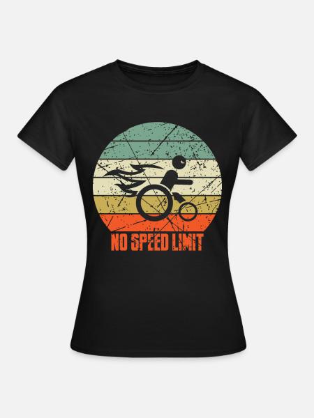 Lustiger Rollstuhl Spruch - Frauen T-Shirt - Schwarz