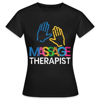 Massage - Frauen T-Shirt - Schwarz - Vorne - AI Model Female 172 dark (172cm)