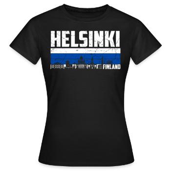 Helsinki Finlande - T-shirt Femme - noir - Devant - AI Model Female 172 dark (172cm)