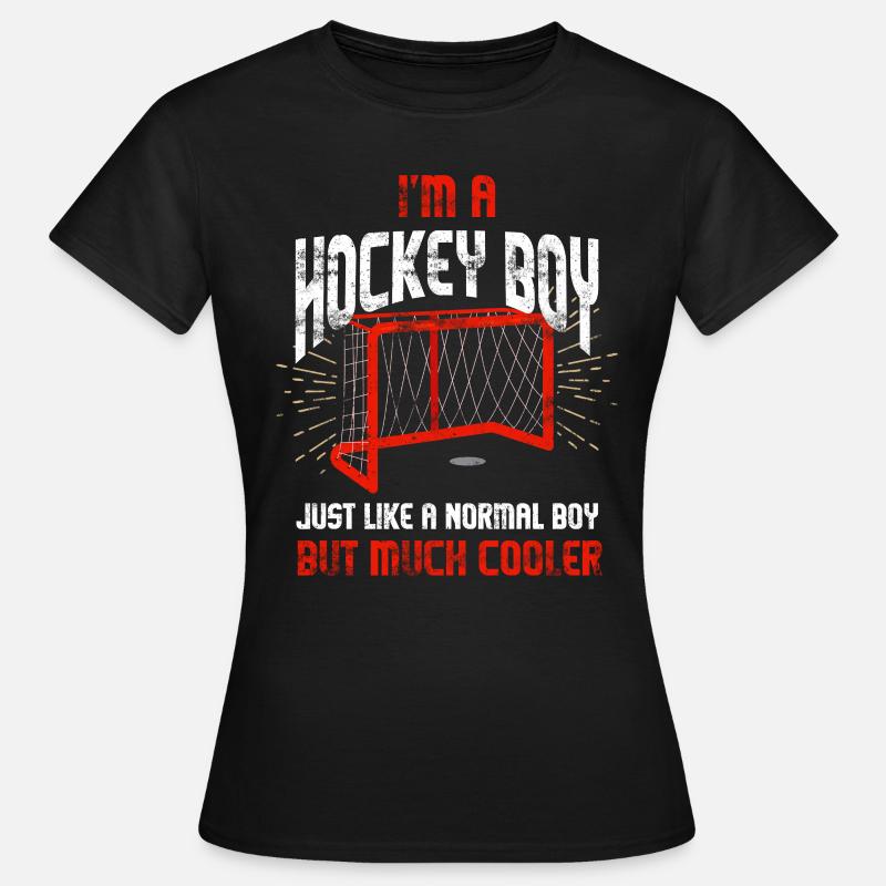 Hockey Player Boy - Maglietta da donna - nero
