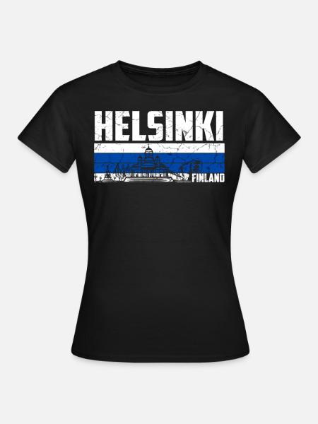 Helsinki, Finlande - T-shirt Femme - noir