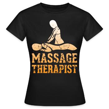 Massage therapist massage therapy - Women's T-Shirt - black - Front - AI Model Female 172 dark (172cm)