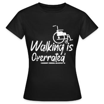 Fauteuil roulant humor handicap handicap - T-shirt Femme - noir - Devant - AI Model Female 172 dark (172cm)