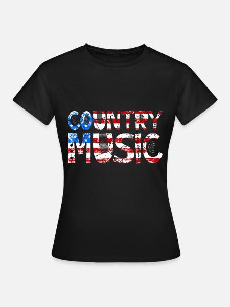 Country Music Retro Vintage Guitar - Women's T-Shirt - black