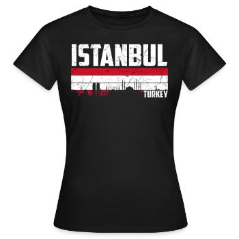 Istanbul - T-shirt Femme - noir - Devant - AI Model Female 172 dark (172cm)