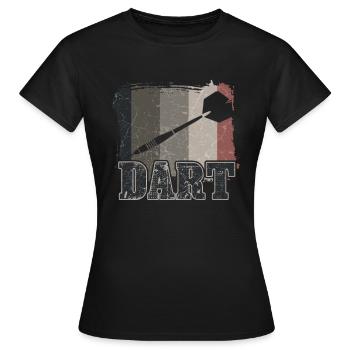 Dartspieler Dartpfeile - Frauen T-Shirt - Schwarz - Vorne - AI Model Female 172 dark (172cm)