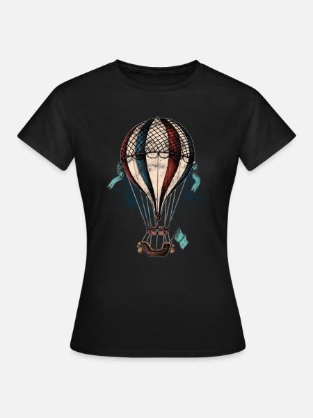 Montgolfières vintage Montgolfières - T-shirt Femme - noir