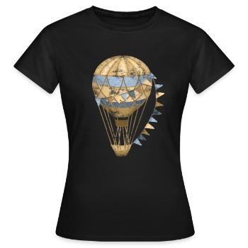 Montgolfière montgolfière - T-shirt Femme - noir - Devant - AI Model Female 172 dark (172cm)