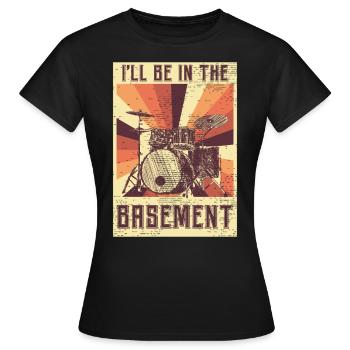 batterie baguettes batteurs batteur - T-shirt Femme - noir - Devant - AI Model Female 172 dark (172cm)