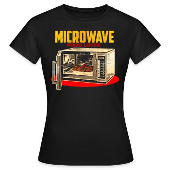Microwave oven fast food lovers - Women's T-Shirt - black - Front - AI Model Female 172 dark (172cm)