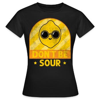Citron Soyez pas amers citrons - T-shirt Femme - noir - Devant - AI Model Female 172 dark (172cm)