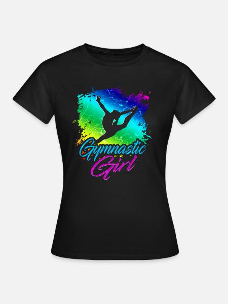 Gymnastik Mädchen - Frauen T-Shirt - Schwarz