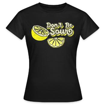 Citron Soyez pas amers citrons - T-shirt Femme - noir - Devant - AI Model Female 172 dark (172cm)
