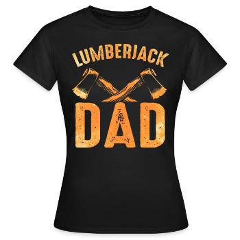 Lumberjack woodworker woodcutter father - Women's T-Shirt - black - Front - AI Model Female 172 dark (172cm)