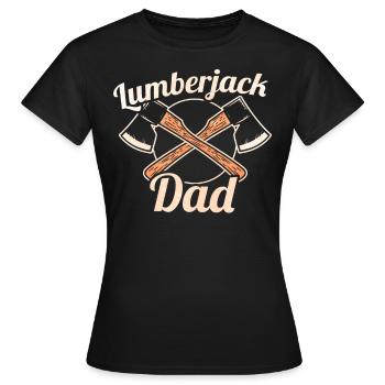 Lumberjack woodworker woodcutter father - Women's T-Shirt - black - Front - AI Model Female 172 dark (172cm)