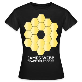 Télescope spatial James Webb - T-shirt Femme - noir - Devant - AI Model Female 172 dark (172cm)