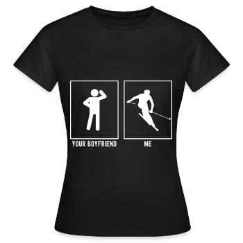 Votre ami - moi - Expert en ski - T-shirt Femme - noir - Devant - AI Model Female 172 dark (172cm)