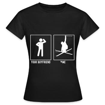 Votre ami - Moi - Trick Jump Trick - T-shirt Femme - noir - Devant - AI Model Female 172 dark (172cm)