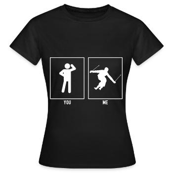 Vous - Moi - Expert en ski - T-shirt Femme - noir - Devant - AI Model Female 172 dark (172cm)