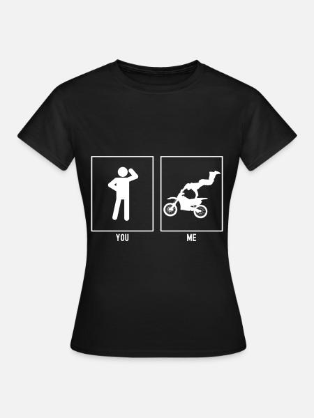 Du - Ich - Motorrad Extrem - Frauen T-Shirt - Schwarz