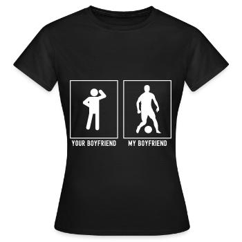 Votre ami - Mon ami - Footballeur Mitte - T-shirt Femme - noir - Devant - AI Model Female 172 dark (172cm)