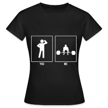 Vous - Moi - Fitness Lift - T-shirt Femme - noir - Devant - AI Model Female 172 dark (172cm)