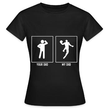 Ton père - Mon père - Basketball Slam Dunk - T-shirt Femme - noir - Devant - AI Model Female 172 dark (172cm)