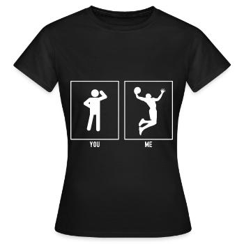 Vous - Moi - Basketball Slam Dunk - T-shirt Femme - noir - Devant - AI Model Female 172 dark (172cm)